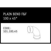 Marley Solvent Joint Plain Bend F&F 100 x 45° - 101.100.45